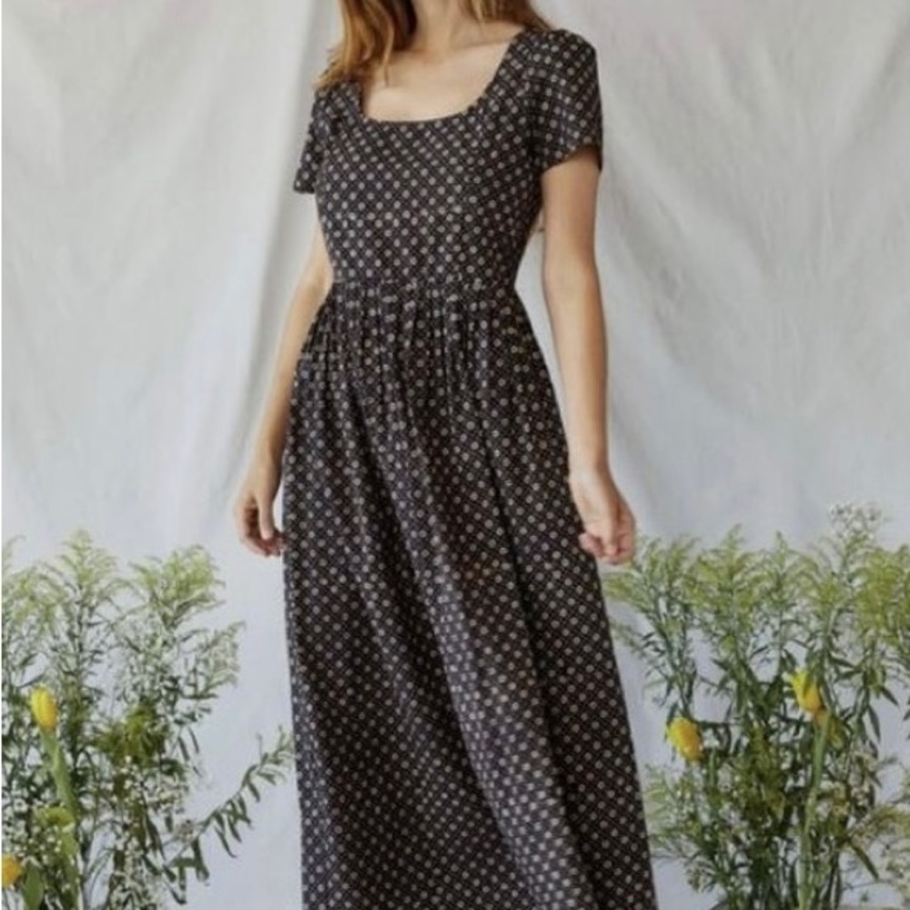 Christy Dawn Scarlet dress Square Neck Maxi